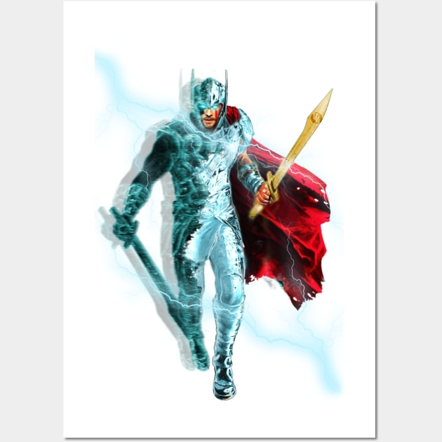 Thor Lightning Armor Wall Art by kodyart101
